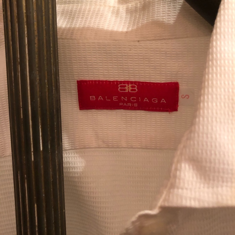 Balenciaga White Button Down Shirt